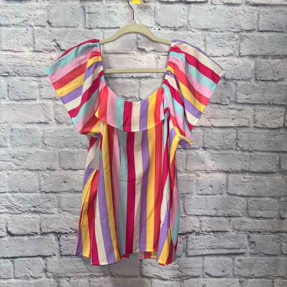 Colorful Ruffle Top - Picture 2 of 5